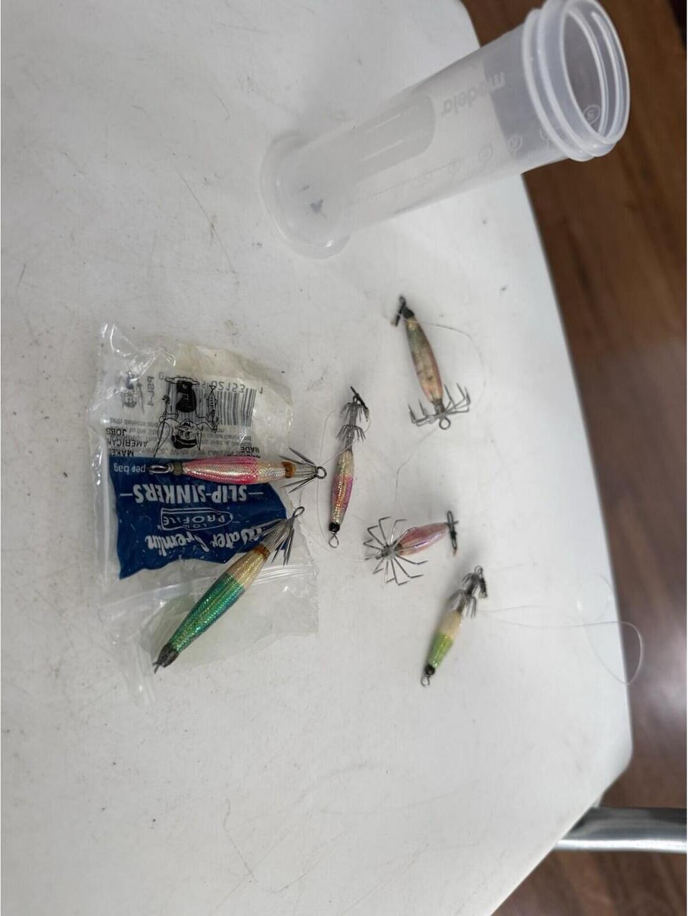 Puget Sound Squid Jig - Lot Of 6 , Different Sizes